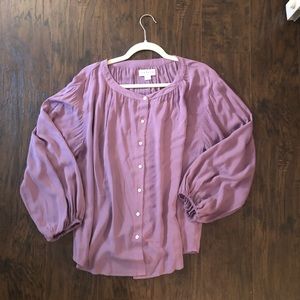 VELVET Purple Blouse - Size Medium